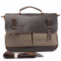 Wholesale Factories Canvas Handbags For Man Genuine Leather Messenger Bags